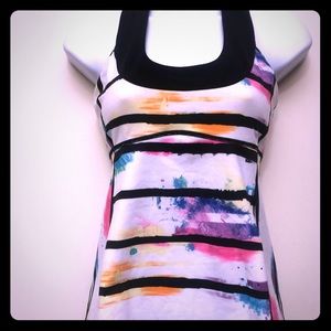 Lululemon colorful stripe racerback tank